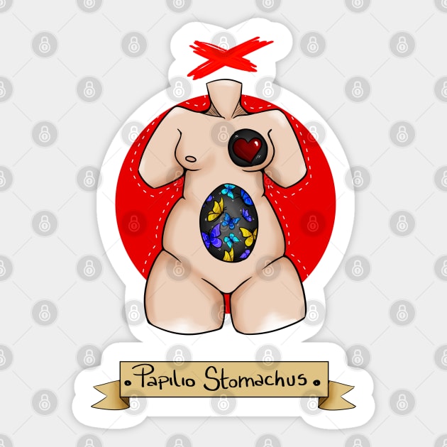 Papilio Stomachus (f) Sticker by The Red Coffee Cat